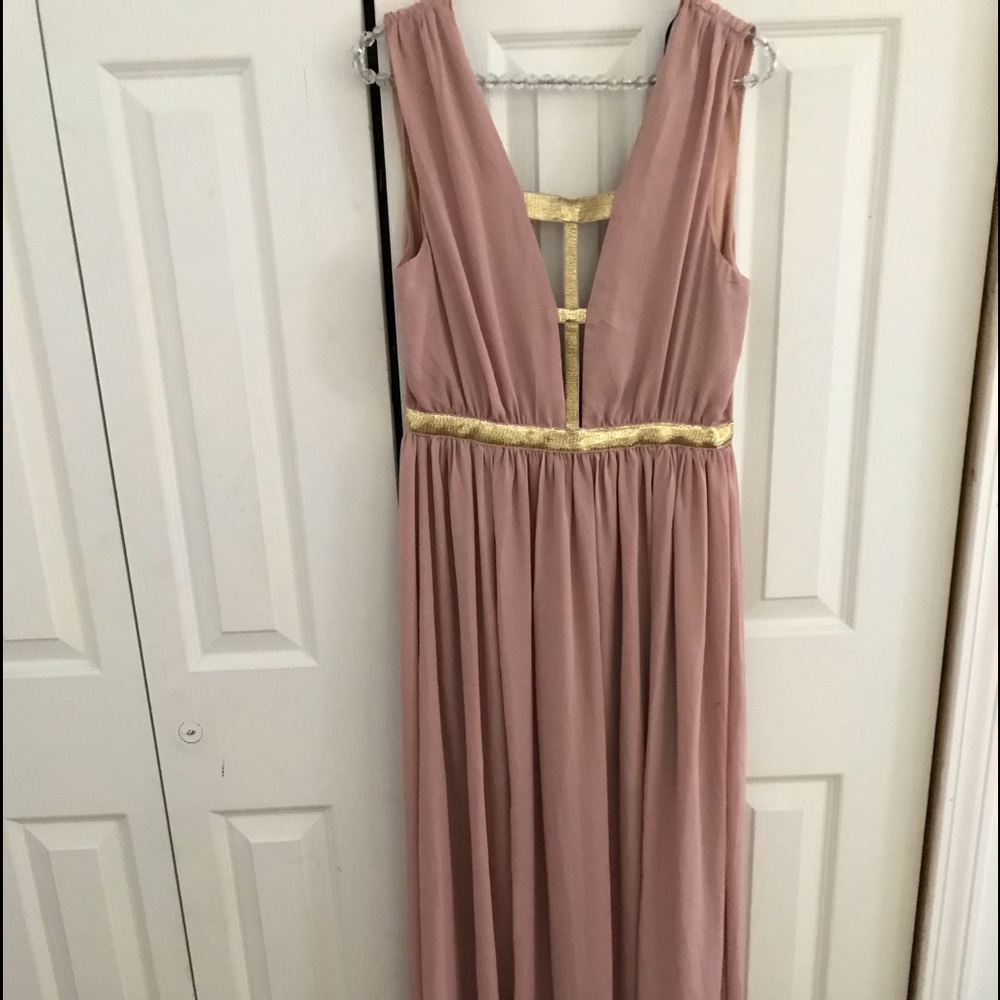 Rose with gold Maxi dress